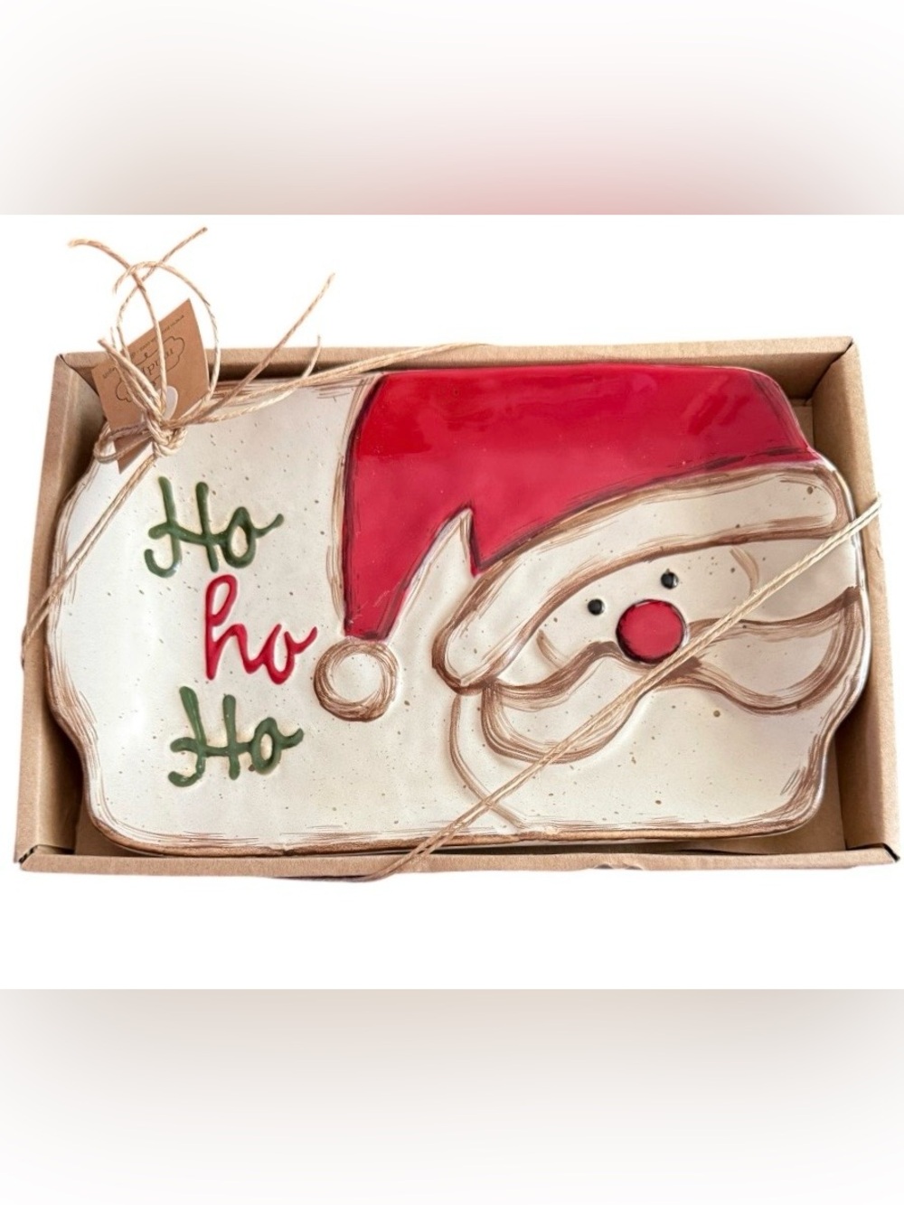 MUD PIE Old Fashioned Santa Ho Ho Ho -  Small Serving Tray NEW